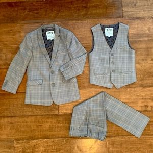 Three Piece Boys Mod Suit in Grey. Age 7